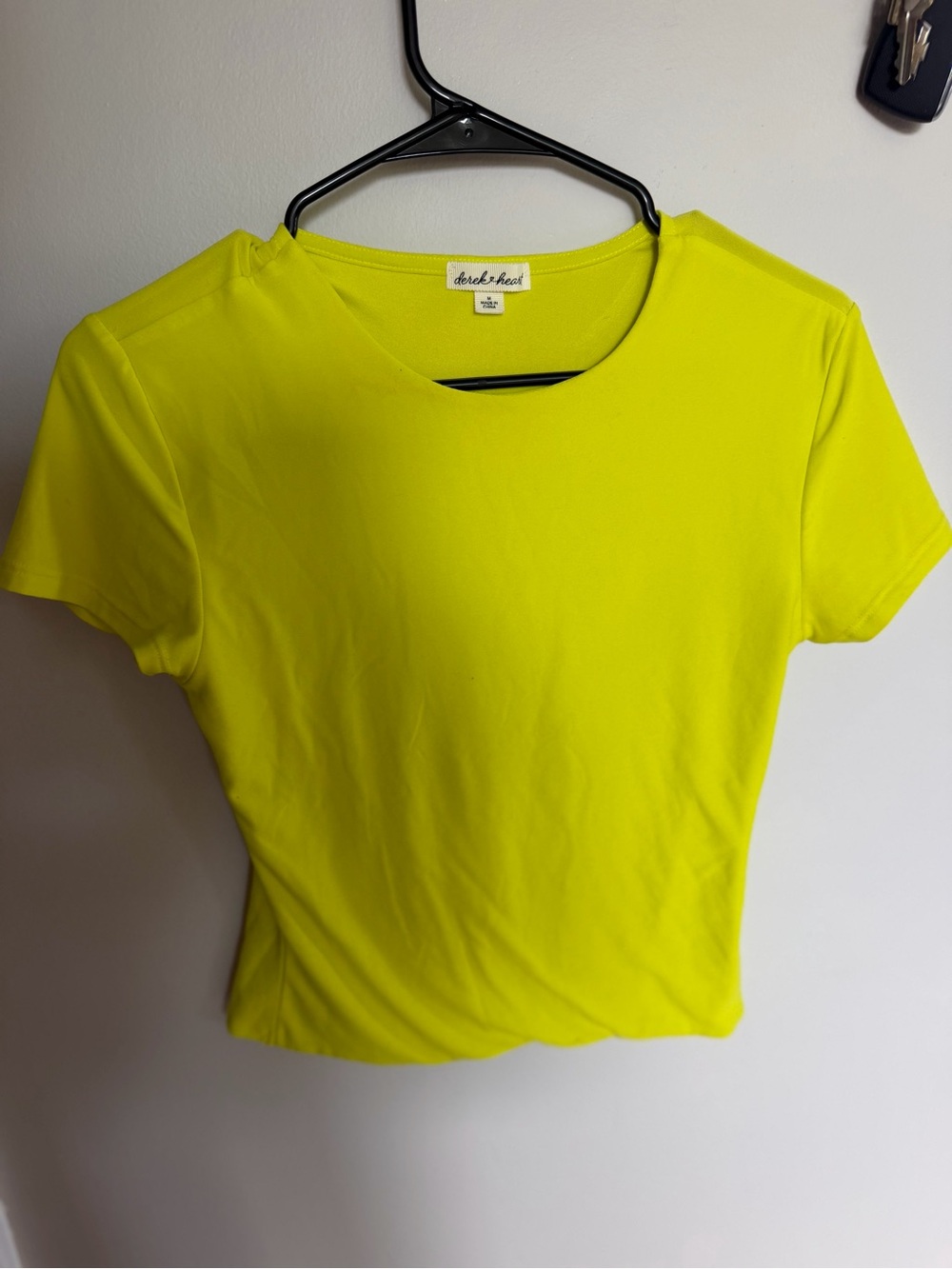 Derek Heart Neon Yellow Short Sleeve Tee